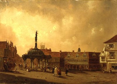 View of The Cornhill, Ipswich by George Frost
