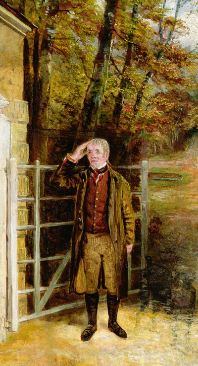 Portrait Sketch of William Wright, Gatekeeper at Bramham Park, Yorkshire by George Garrard