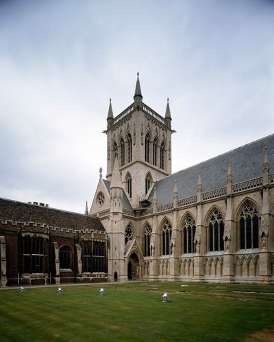 Gothic art: view of Saint John College founded in 1511 by the Countess of Richmond by George Gilbert Scott