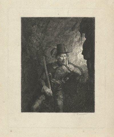 Armed Robber in a Cave by George Gillis Haanen