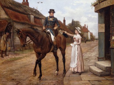 Collecting the Post by George Goodwin Kilburne