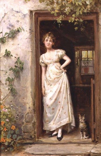 The Cottage Door by George Goodwin Kilburne
