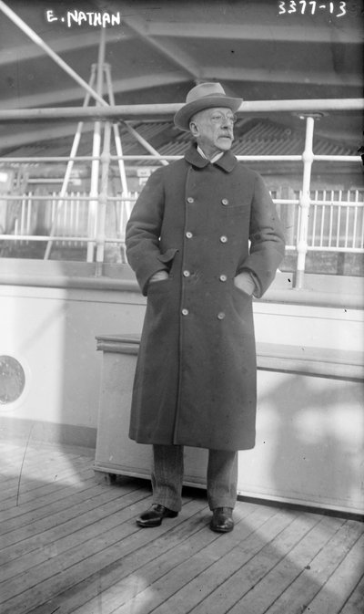Ernesto Nathan, on the ocean liner America from Italy to New York, 1915 by George Grantham Bain
