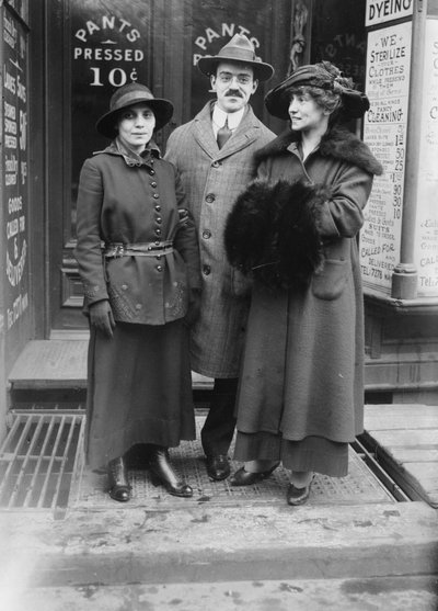 Fania Mindell, Editor Harold Hersey and Marian Bloom Probably Taken During the Bownsville Trial by George Grantham Bain