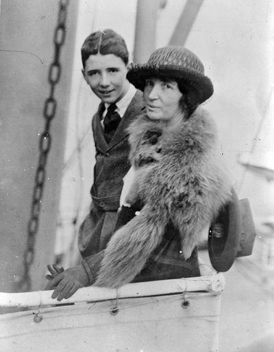 Margaret Sanger and her older son Stuart in Japan, 1922 by George Grantham Bain