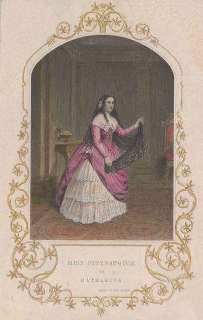 Miss Fitzpatrick as Katharina Taming of the Shrew by George Greatbach