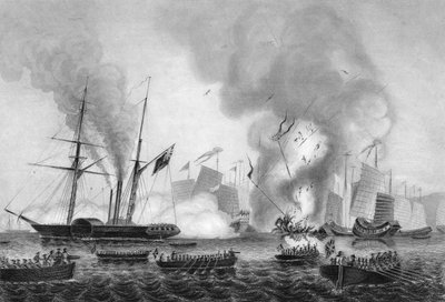 The Destruction of the Chinese War Junk in Ansons Bay, 7 January 1841 by George Greatbatch