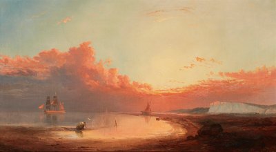 Shipping Off the English Coast, Sunset by George Gregory