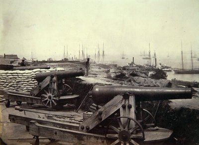 Rebel Fortifications and guns at Yorktown by George H. Houghton