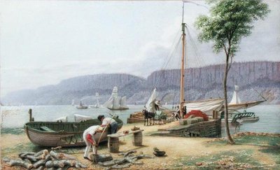 Afternoon - Hastings Landing. Palisade Rocks in Shadow, New York, c.1836 by George Harvey