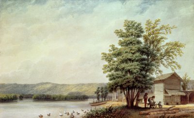 Cirro Cumulus - Houses on a Tobacco Plantation, Virginia by George Harvey