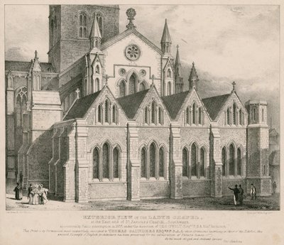 Exterior view of the Ladye Chapel at the east end of St Saviour