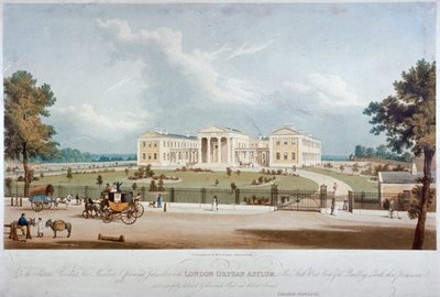 South-west view of the London Orphan Asylum in Lower Clapton, Hackney, London by George Hawkins