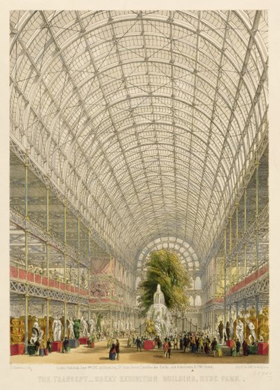 Transept of the Crystal Palace, Published by Day and Son and Ackermann and Co. by George Hawkins