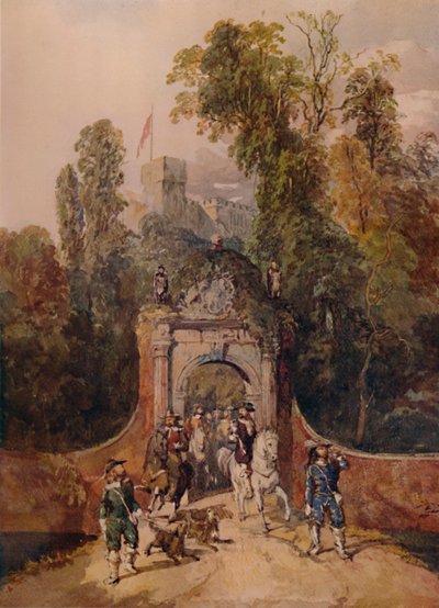 A Hawking Party Setting Out, 19th Century by George Haydock Dodgson
