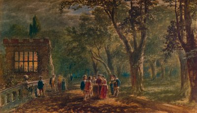 A Summer Night: the Terrace, Haddon Hall by George Haydock Dodgson
