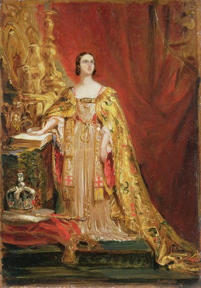 Queen Victoria Taking the Coronation Oath, 28th June 1838 by George Hayter