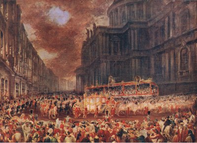 The first state visit of Queen Victoria to the city of London 1837 by George Hayter