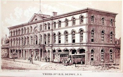 View of the Third Avenue Railroad Depot, Illustration for 