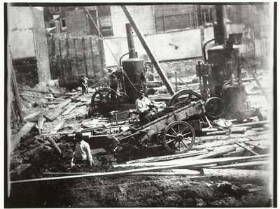 Construction Site for the Municipal Bath and Swimming Facility on Heiligeweg in Amsterdam by George Hendrik Breitner