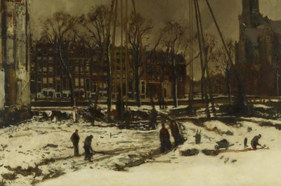 Breakthrough of the Raadhuisstraat in Winter by George Hendrik Breitner