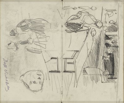 Figures in the Fish Market in Delft and Figure Studies by George Hendrik Breitner
