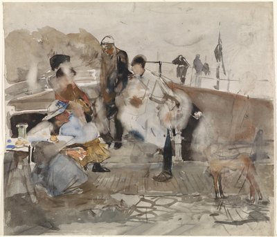 Company on a Boat by George Hendrik Breitner