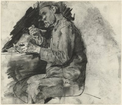 Soldier Sitting and Eating by George Hendrik Breitner