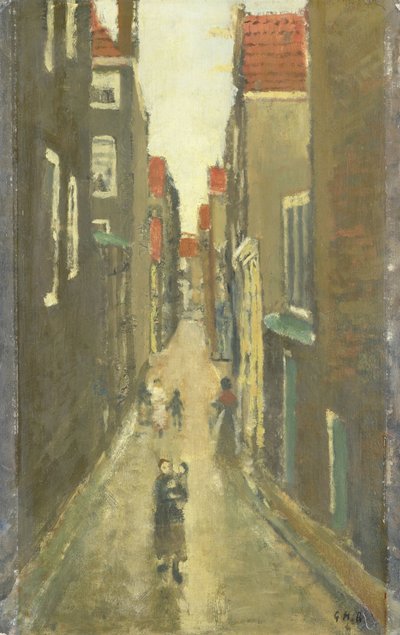 The Baanbrugsteeg Looking from the Haarlemmerdijk towards the Vinkenstraat and the Brouwersgracht by George Hendrik Breitner