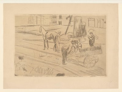 Construction Work in the Sint Agnietenstraat in Amsterdam by George Hendrik Breitner