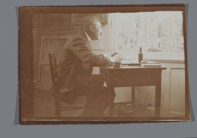 Willem Witsen at a Desk in His Boat by George Hendrik Breitner