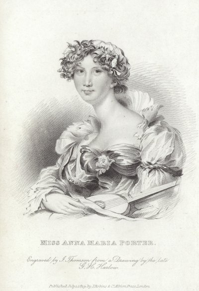 Anna Maria Porter, English poet and novelist by George Henry (after) Harlow