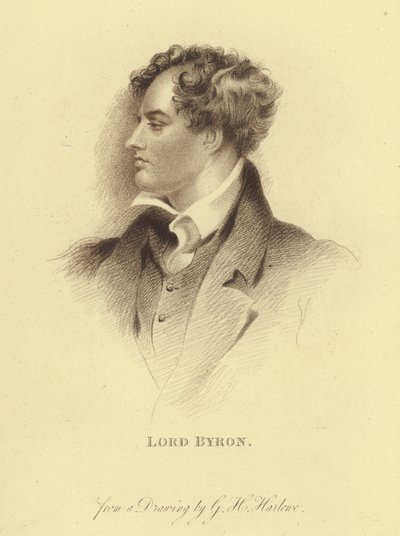 Portrait of Lord Byron by George Henry (after) Harlow