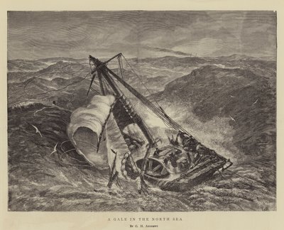 A Gale in the North Sea by George Henry Andrews