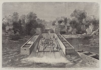 The Prince of Wales in Canada, His Royal Highness descending a Timer-Slide at Ottawa by George Henry Andrews
