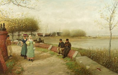 An Exchange of Compliments - Muiden, North Holland, c.1881 by George Henry Boughton