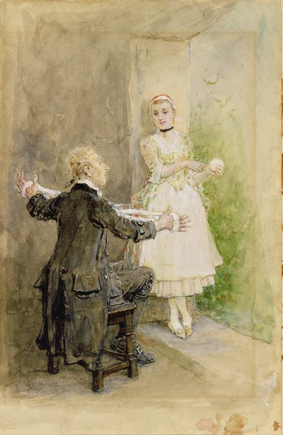 Ichabod Crane and Katrin Van Tassel, c.1893 by George Henry Boughton