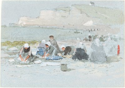Washerwomen on the Beach at Etretat by George Henry Boughton