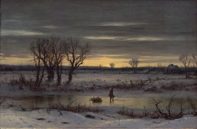 Winter Twilight Near Albany, 1858 by George Henry Boughton