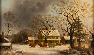 The Old Inn - Ten Miles to Salem, 1860-63 by George Henry Durrie