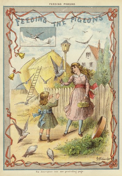 Feeding the pigeons by George Henry Edwards