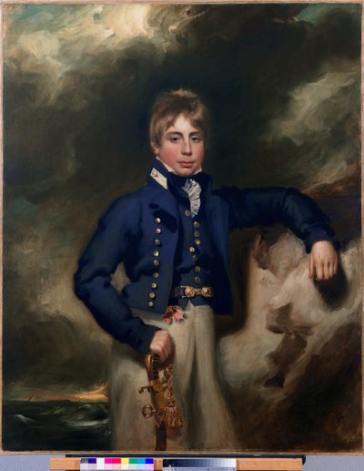 Three-quarter length portrait of John Windham Dalling RN, as a midshipman by George Henry Harlow
