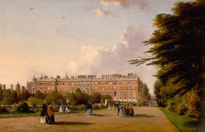 View of the South Front of Hampton Court Palace from the Broad Walk by George Hilditch