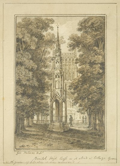 Bristol High Cross as it stood in College Green in 1763 by George Holmes