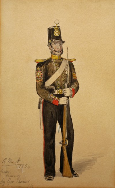 Colour Sergeant of the Royal Marine Artillery, 1854 by George Housman Thomas