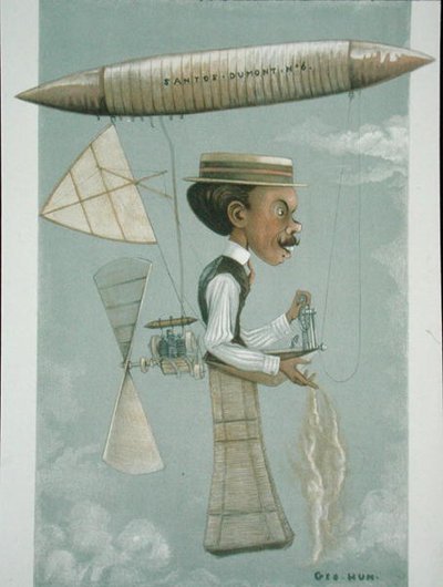 Alberto Santos-Dumont (1873-1932), illustration from 