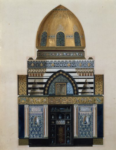 Design for the Arab Hall at Leighton House, London by George II Aitchison
