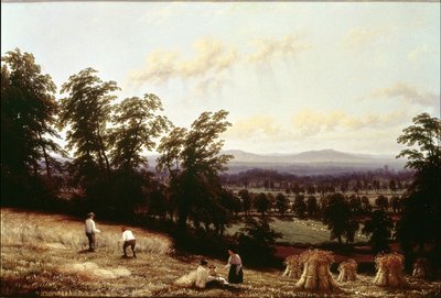 Haystacks near a River, near Harford, Warwickshire, 1872 by George II Turner