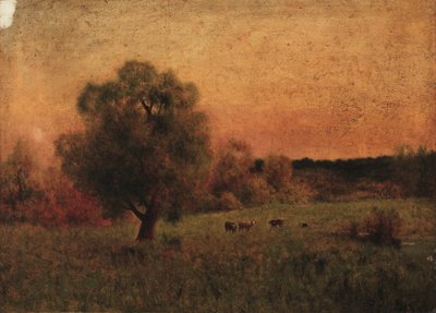 Cows in a Field, before 1956 by George Inness