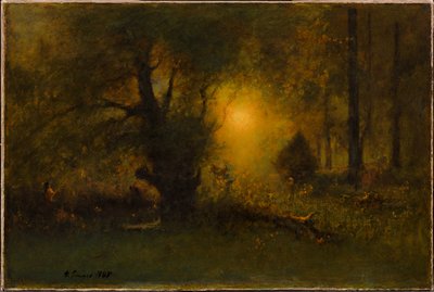 Sunrise in the Woods by George Inness